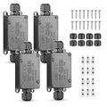 Junction Box - 4 Pack IP65 Waterproof 2 Way PG9 Electrical Junction Box Electrical Boxes Project Enclosure Underground Cable Line Wires Power Cord Connector Protection