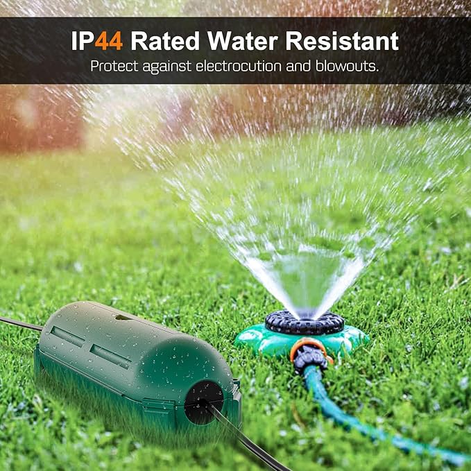iwillink 4 Pack Outdoor Extension Cord Cover Waterproof - Weatherproof Electrical Connection Box for Outdoor Outlet, Plug, Socket, Christmas Holiday Decoration, Power Tool, Green