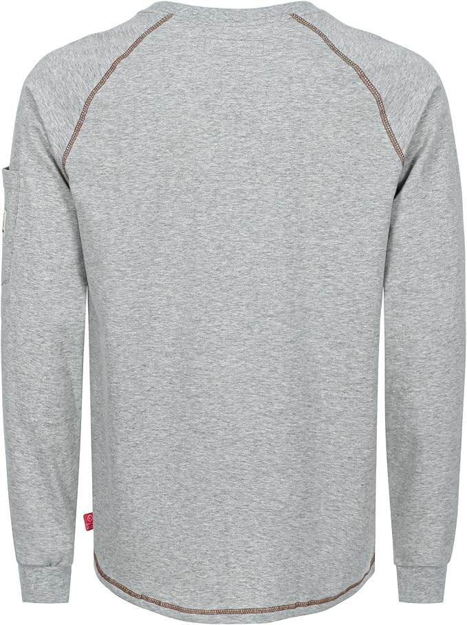 BOCOMAL FR Shirts Heather Series 6oz Flame Resistant T Shirt NFPA2112 CAT2 Fire Retardant Crew Work Shirt