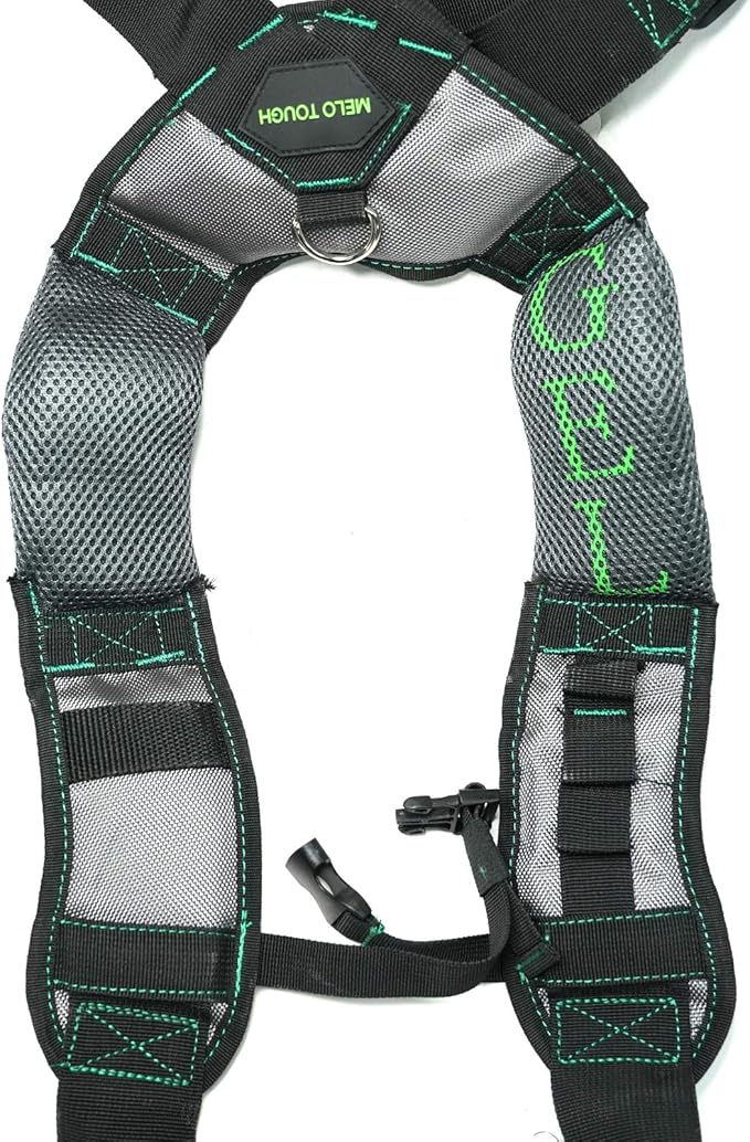 MELOTOUGH Gel Padded Tool Belt Suspenders - Heavy Duty Clip End Work Suspenders