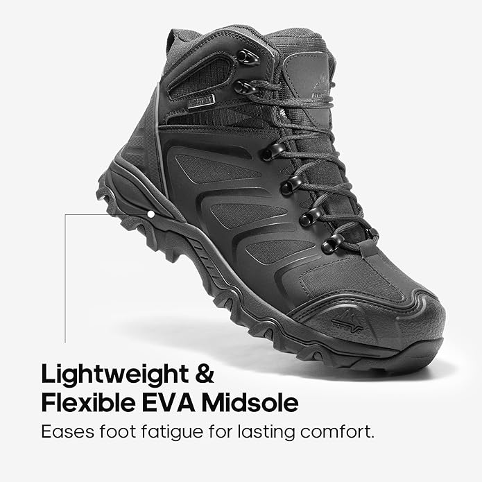 NORTIV 8 Waterproof Work Boots for Men Steel Toe Safety Construction Boots ARMADILLO-STL