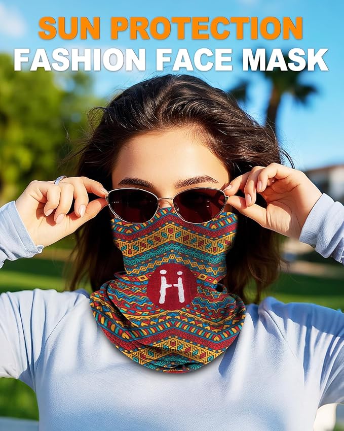4Pack Neck Gaiter for Men Women Face Cover Mask Head Wrap Balaclava Headwear Bandana Headband Magic Scarf