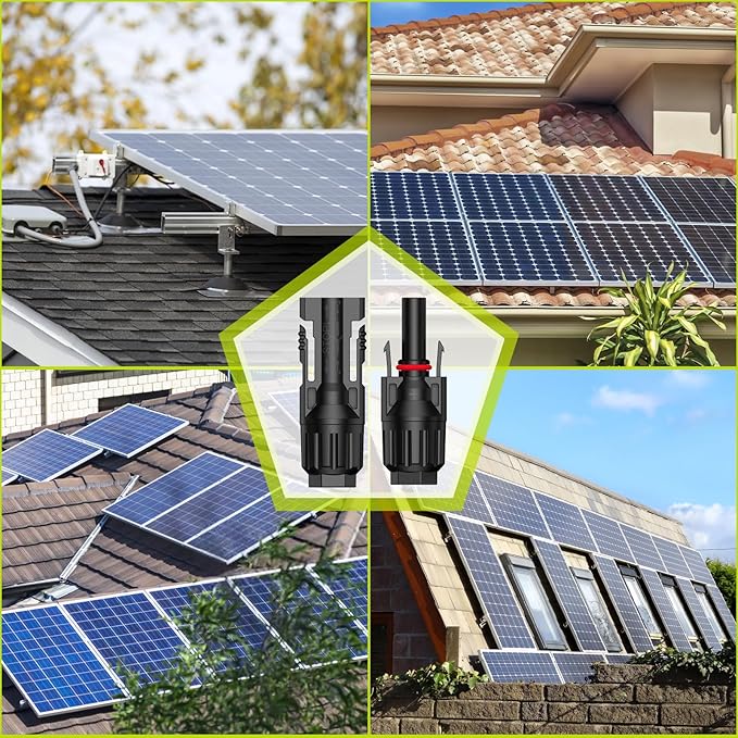 30 Pairs Solar Connector (10AWG), 60Pcs Solar Panel Cable Connectors Adapter Male/Female IP68 1000V 30A 10AWG 12AWG 14AWG Waterproof Dustproof Connector with 2 Spanners (30 Pairs Solar Connectors)