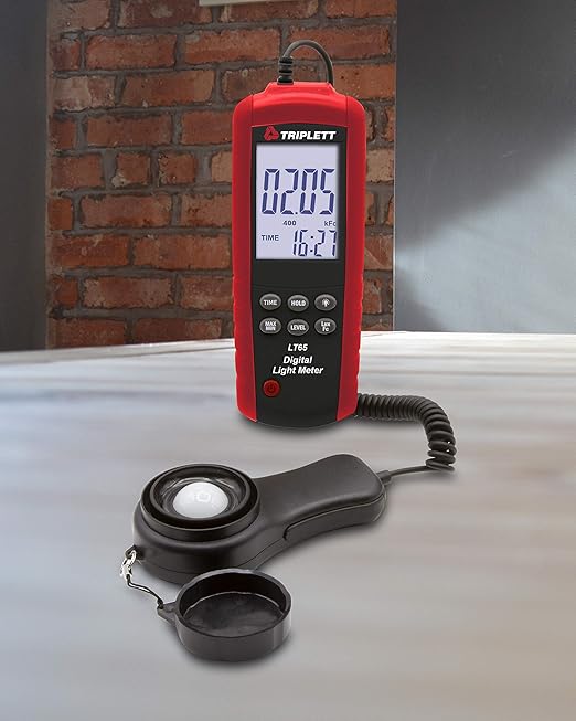 Triplett LT65 Digital Illuminance/Light Meter up to 400,000 Lux / 40,000 Fc with Certificate of Traceability to NIST