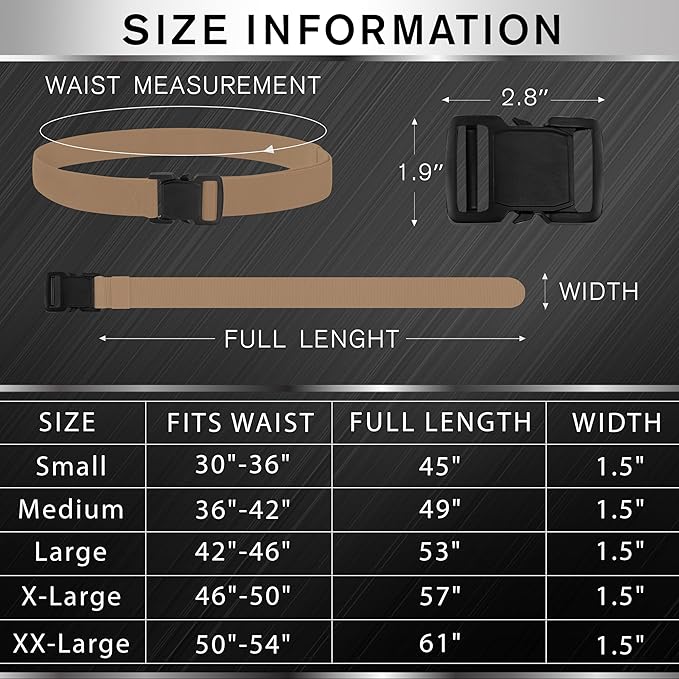 TECEUM Tactical Belt – Heavy-Duty & Quick Release – Military, Work, Rigger, Duty & Utility Belt for Men