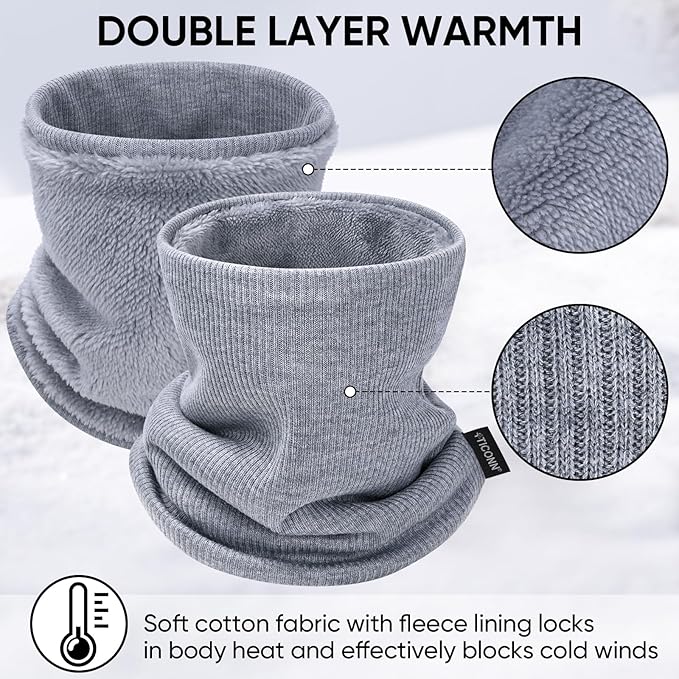 TICONN Neck Gaiter Face Cover Scarf, Neck Warmer Breathable Sun & Wind-proof for Skiing Fishing Hiking Cycling