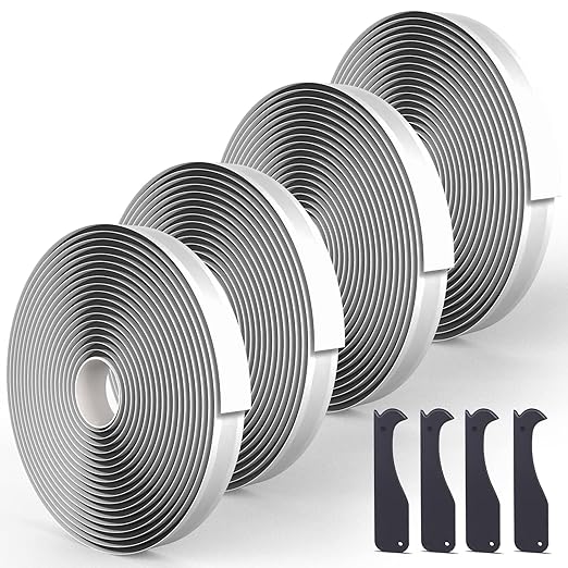 Black Butyl Seal Putty Tape 1 Inch x 30 Feet(4 Pack),Leak Proof Butal Tape for RV Repair, Window, Boat Sealing, Glass and EDPM Rubber Roof Patching