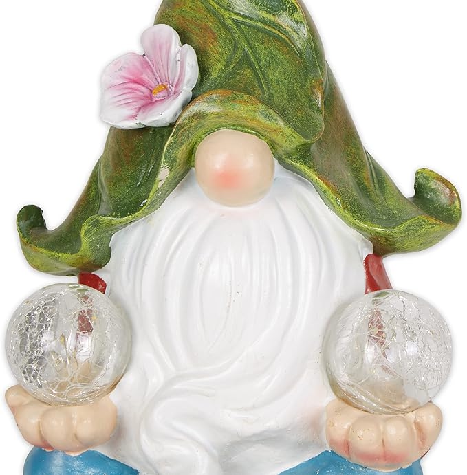 Accent Plus Gnome Meditating Solar Statue