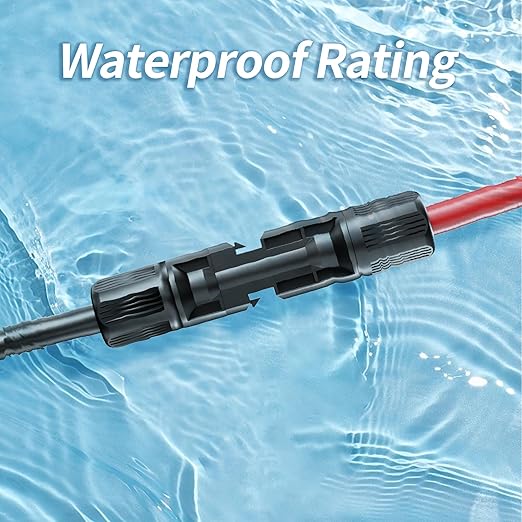 10AWG Solar Extension Cable with Pair of Connectors Solar Panel Adaptor Kit Tool, Solar Panel Extension Cable,10 Gauge Wire,Red and Black(30FT Red + 30FT Black)