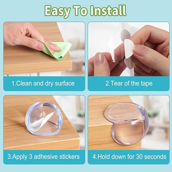 18 Pack Corner Protector for Baby: Baby Proofing Safety Corner Clear Furniture Tablet Corner Protection| Protectors Guards, Furniture Corner Guard Baby Proof Bumper & Cushion to Cover Sharp Furniture