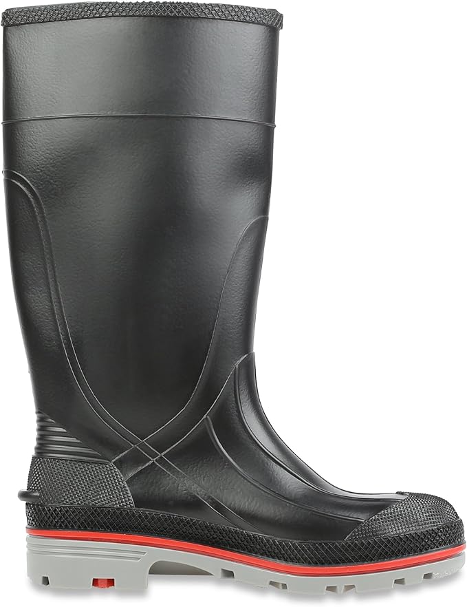 Servus XTP 15" PVC Chemical-Resistant Soft Toe Men's Work Boots, Black, Red & Grey (75108)