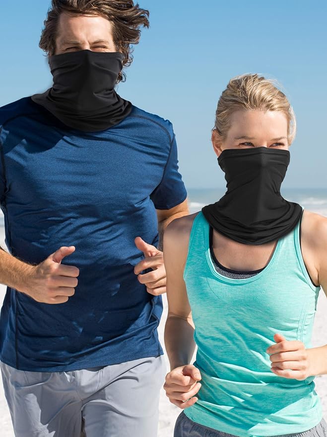 Geyoga Neck Gaiter Bandana Face Mask Summer UV Protection Cooling Breathable Face Mask Neck Scarf Balaclava for Men Women