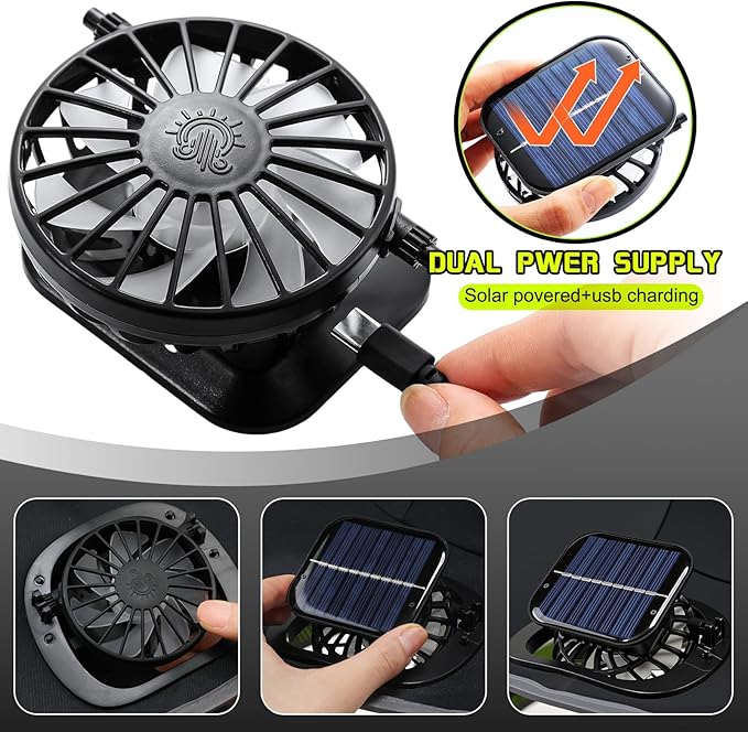 Solar Fan Hat for Men Women Sun Wide Brim Fishing Hat with Dual Power Ice Silk Neck Cover Reflective Design