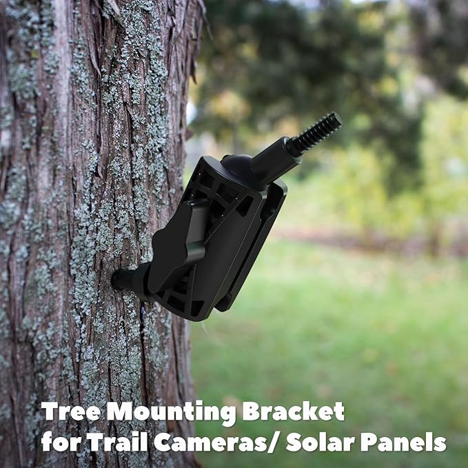 Adjustable Trail Camera Tree Mount: Game Camera Outdoor Mounting Bracket Holder with Double 360° Swivel Tilt Ball Joints, 2 Packs