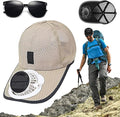 Solar Rechargeable Peaked Cap, New Breathable Solar Powered Baseball Cap with Built-in Fan for Outdoor, Heat Relief