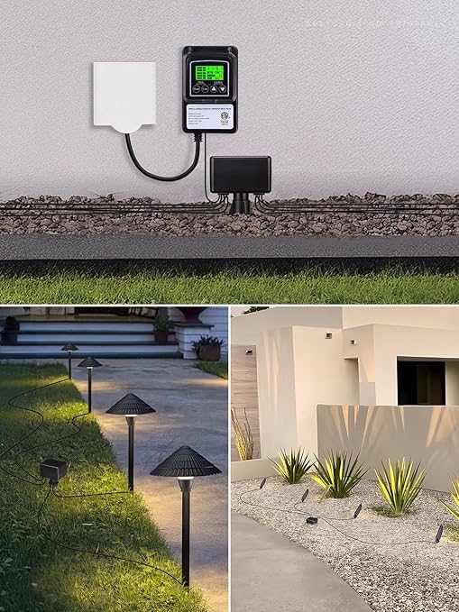 LEONLITE 10-Way Junction Hub for Low Voltage Landscape Light Outdoor, 12-15V AC/DC Path Lighting Junction Box, Fit 9-21 Gauge Wire Landscape Wire Connectors, IP65, Suitable for Garden Yard