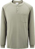 Ubon FR Shirts for Men Welding Shirt Flame Resistant Long Sleeve Work Shirts 6.5 Oz FR Clothing