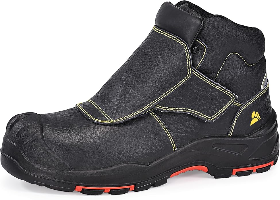 SAFETOE Welding Boots for Men - Composite Toe Safety Boot, Fire and 300 Heat Resistant, Welder Working Footwear