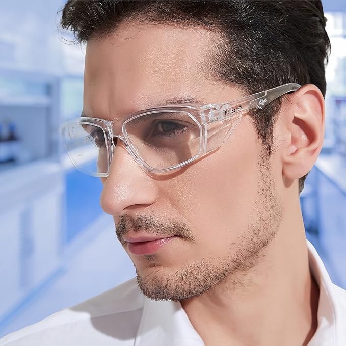 ProtectX Classic Safety Glasses, Anti-Fog Scratch Resistant Lenses, Protective Eyewear for Work, Indoor/Outdoor, ANSI Z87.1