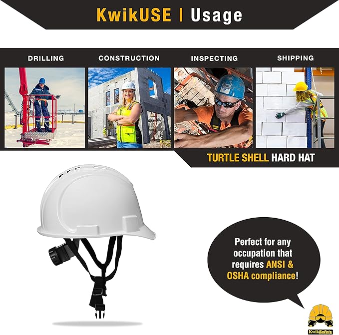 KwikSafety - Charlotte, NC - Hard Hats [Full Brim, Cap Style, Climbing Style] Type 1, Class C ANSI OSHA