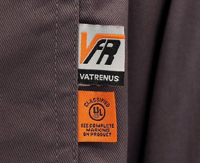 VATRENUS FR Shirts for Men 6.5oz Button Down Flame Resistant 100% Cotton Men's Pre-Washed Fire Retardant Work Shirt