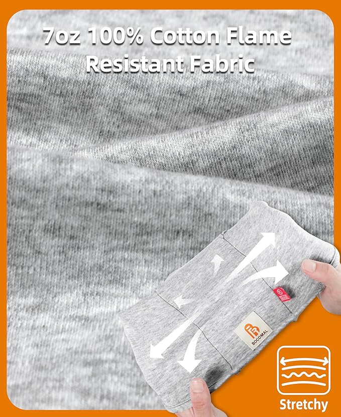 BOCOMAL FR Flame Resistant Balaclava Face Mask Arc Rated NFPA2112 CAT2 Helmet Liner Covering Hood for Welding
