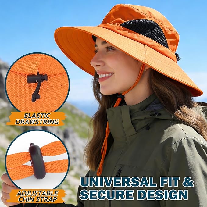 EINSKEY Wide Brim Sun Hat, UPF 50+ UV Protection Waterproof Packable Bucket Hat for Men & Women, Fishing Hiking Beach Garden