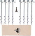 Earth Anchors - 12" Set of 8 Heavy Duty Ground Stakes - Screw in Anchors for Mobile Homes, Sheds, Swing Sets, Trees & Canopies - Includes Drill Bit