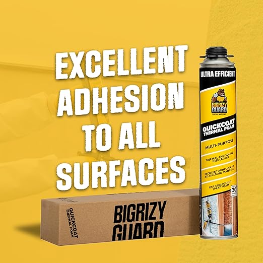 UPGRADED v2.0 Spray Foam Insulation - Closed Cell Spray Foam, 32.8 oz Can, DIY Wide Polyurethane Expanding Sealant for Garage Door, Attic, 20 Board ft(1 Pack, Gun & Cleaner Not Included)