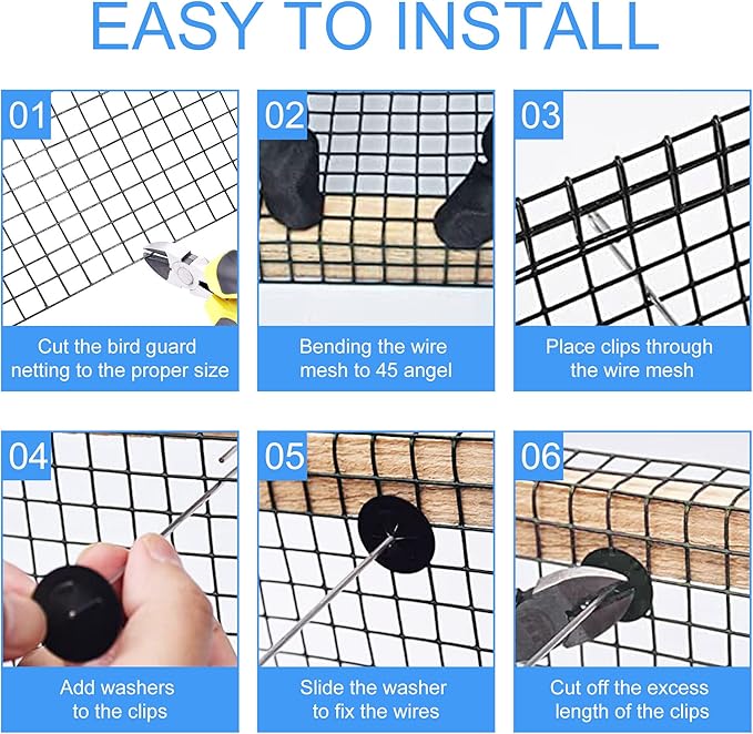 Solar Panel Guard, 4in X 100ft PVC Coated Critter Guard Roll Kit for Solar Panel Wire Screen, Black Pigeon Deterrent Solar Panel Mesh (No Clips Included)