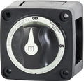 Blue Sea Systems 4‑Position Mini Selector Battery Switch, Black, 6007200 m‑Series
