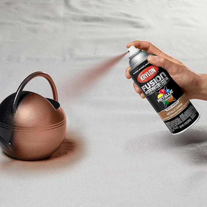 Krylon Fusion All-In-One Adhesive Spray Paint for Indoor/Outdoor Use, 12 oz, Copper