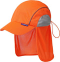 A-SAFETY Mens UV Sun Protection work Cap Safari Hike Cap with Reflective Neck Flap Fishing Orang Yellow Hat