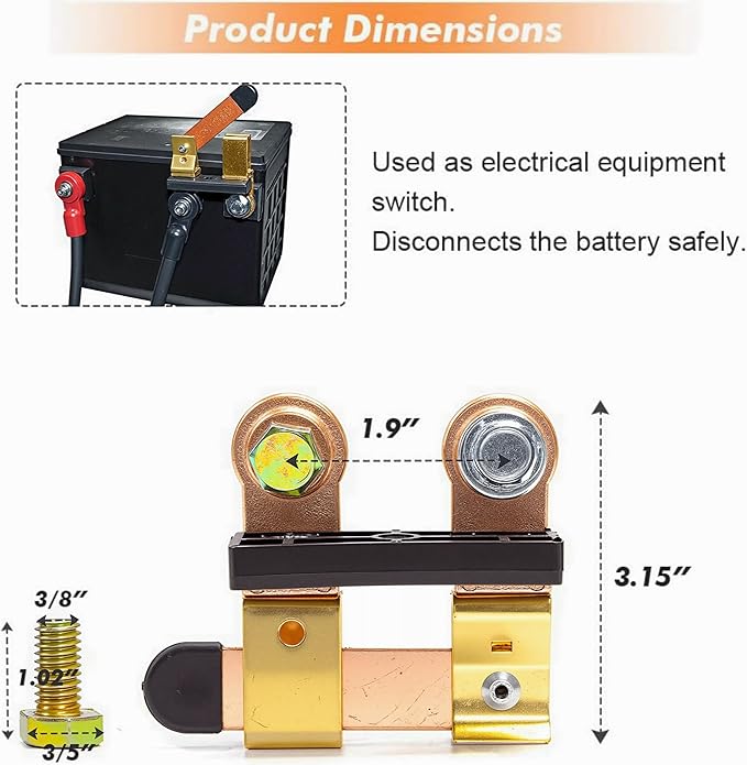 Side Post Battery Disconnect Switch 12V / 24V 250/750 Amps Knife Blade Isolator Power Cutoff for Marine Car Boat RV ATV Battery Cut Off Shut Off Switch (Horizontal and Vertical)