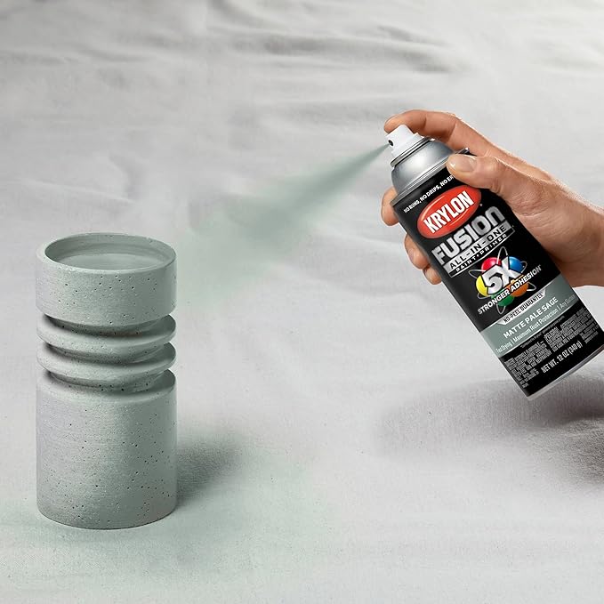 Krylon Fusion All-In-One Adhesive Spray Paint for Indoor/Outdoor Use, 12 oz, Pale Sage