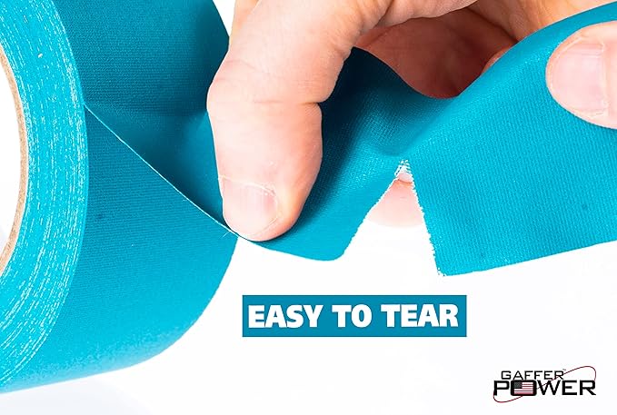 Gaffer Power Proudly Made in The USA, Real Professional Grade Gaffer Tape, Heavy Duty Gaffers Tape, Non-Reflective, Multipurpose. 2 Inches x 30 Yards, Aqua Teal