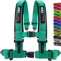 1pc 4 Point Harness for Bucket Seat Push Release 10 Color Harnesses Racing Harness 4 point Race Car UTV, RZR (Teal, 3in)