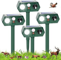 Sonic Fortress Pro Deer Repellent Devices, Solar Ultrasonic Racoon Squirrel Repellent Outdoor IP65 Motion Activated Animal Repeller Cat Deterrent Light to Scare Rabbit Dog Skunk Out of Garden Yard(4)