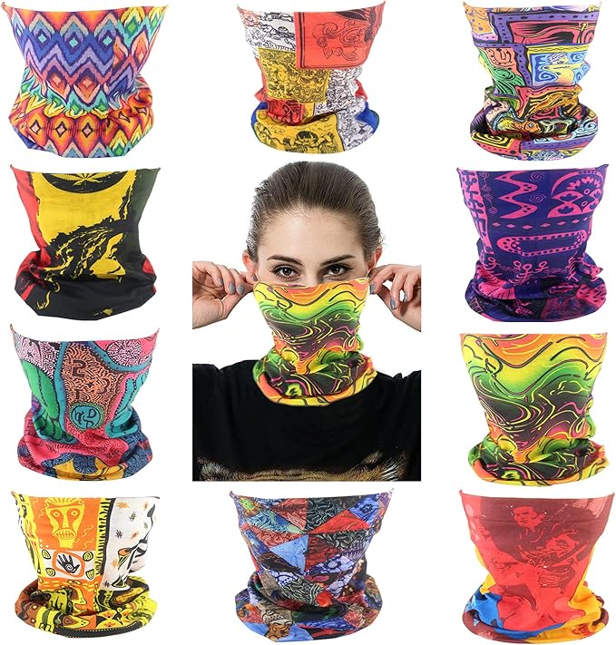 Neck Gaiter Masks Tube Scarf,Seamless Bandanas Buffs Gators,Ourdoor Face Mask Face Covering Multi Headwear