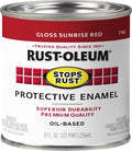 Rust-Oleum 7762730 Stops Rust Brush On Paint, Half Pint, Gloss Sunrise Red, (Pack of 1)