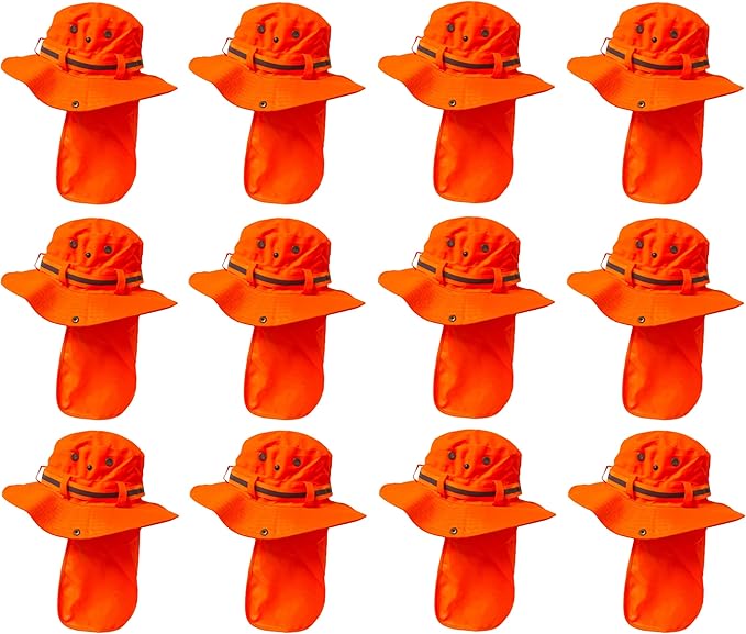 Packable and Adjustable Reflective Neon Boonie Sun Hat