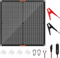 Solar Panel 30W 12V Solar Car Battery Charger Portable Waterproof Solar Power Battery Trickle Charger Maintainer with Alligator Clip