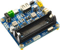 Waveshare Solar Power Management Module for 6V~24V Solar Panel Supports Solar Panel/USB Connection Battery Charging Onboard MPPT Set Switch
