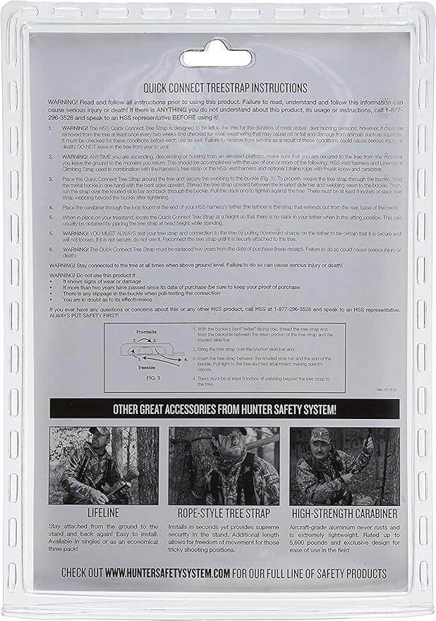 Hunter Safety System Quick-Connect Treestrap - Comfortable Tree Climbing and Hunting Gear and Durable Hunting Equipment