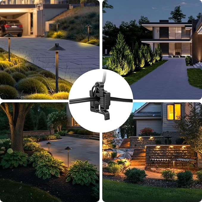 24 Pack Low Voltage Wire Connectors for Landscape Lighting, Compatible with #12/14/16/18 Gauge Underground Cable for Pathway Lights, Spotlight, In-ground Lights, Waterproof, UL Listed