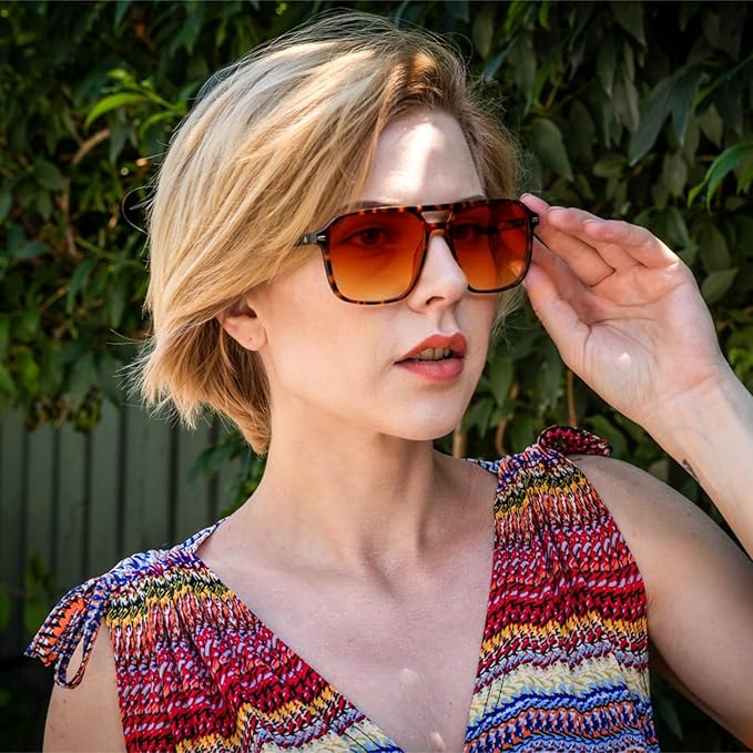 Large Night Vision Glasses for Driving Women Men - Anti Glare Night Driving Glasses