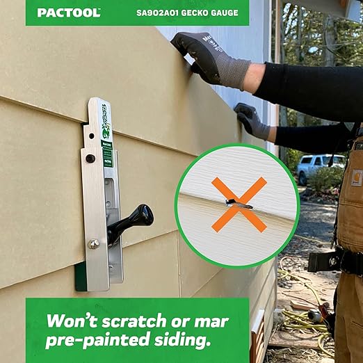 Pactool International Gecko Gauge Clamp For 7/16 In. Thick Composite Siding 2Pk