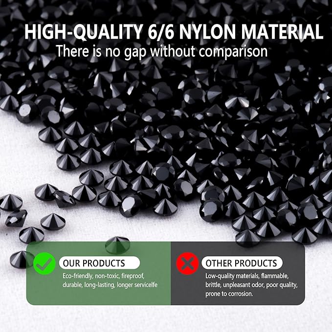 200pcs Zip Ties 8 Inch Black, Heavy Duty Zip Tie, 50lb Strength Cable Ties, Industrial Nylon Wire Tie Wraps for Garage and Workshop.