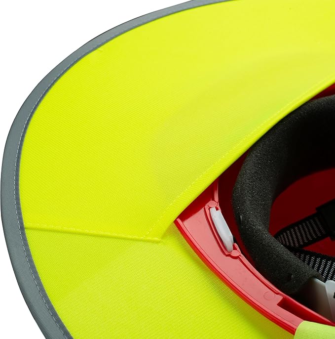 UNCO- Hard Hat Sun Shield, 2 Pack, Yellow, Full & Standard Brim Mesh Sunshade High Visibility Reflective, Hard Hat Sun Shade, Hard Hat Accessories, Hard Hat Visor, Hard Hat Shade, Hard Hat Neck Shade