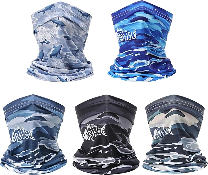 UPF 50 Sun Protection Neck Gaiter - 13-in-1 Multifunctional Face Cover for Hiking, Fishing, Cycling